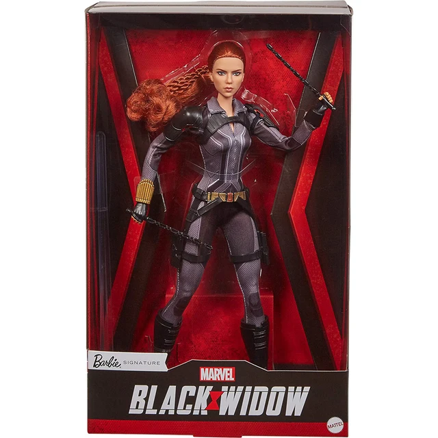 Barbie Signature Marvel Studios Black Widow Doll Poseable with Red Hair Wearing Armored Bodysuit and Boots Collectors Gift GLY31 6
