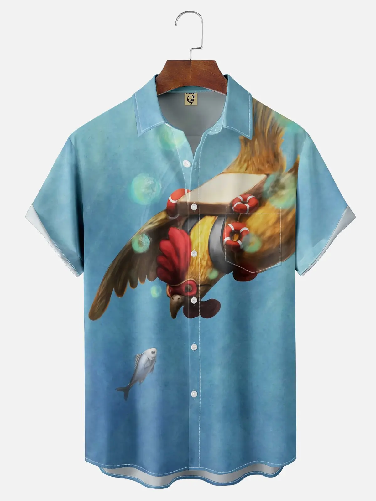 Hawaii Men's Shirt 3D Print Funny Cartoon Animal Short-sleeved Tops Summer Casual Men's Clothes Street fashion shirt for boys 3