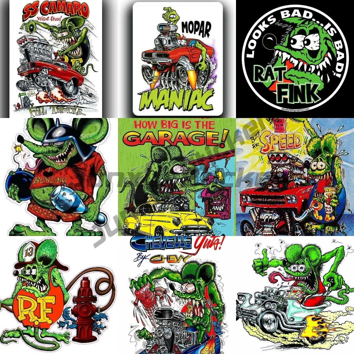 Rat Fink Mouse Stickers Per Cellulare Laptop Bagagli Custodia Per Chitarra Skateboard Bike Car Stickers
