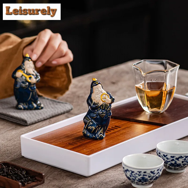 Car God Tea Pet Creative Flowerpot Landscaping Tea Figurine Play Toys Tea Statue Ornaments Chinese Tea Set Supplies Decoration