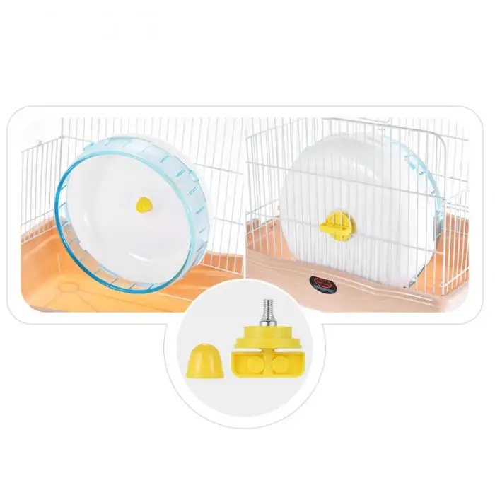 Hamster Running Disc Toy Silent Runner Roller Golden Bear Rotatory Jogging Wheel Exercise Wheel 14/17/21cm 3 Sizes
