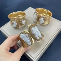 Vintage Natural Baroque Pearl Bracelet Fashion Light Luxury Open Bracelet Accessories For Women 1