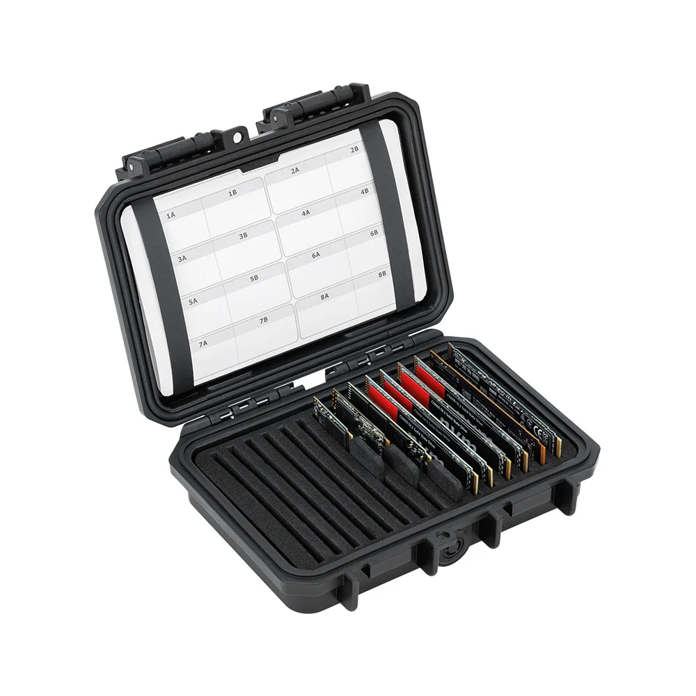 M2 2280 ssd anti statische Aufbewahrung sbox m.2 ssd Festplatte ip67 wasserdicht für 15 x m.2 2280/ 2260/ 2242/ 2230 Solid-State-Laufwerke – Detail 12