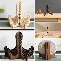 Tea Leaves Display Holder Sturdy Tea Leaves Plate Storage Rack Desktop Organizer Polished Wooden Display Stand for Cafe 1