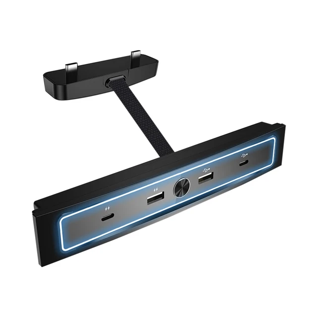 USB Splitter Hub Intelligent Expansion Base 27W Phone Fast Charger Car  Adapter Splitter Expansion for Tesla Model 3/Y 2022 2023 - AliExpress