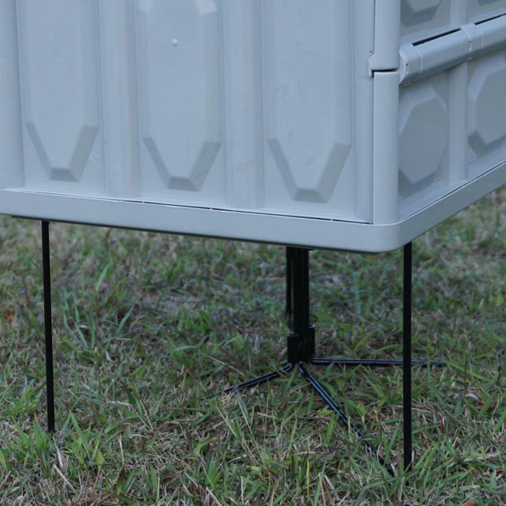 Camping Foldable Metal Stand Steel Organizer Box Folding Stand Outdoor Storage Boxes Shelves for Outdoor Picnic Fishing