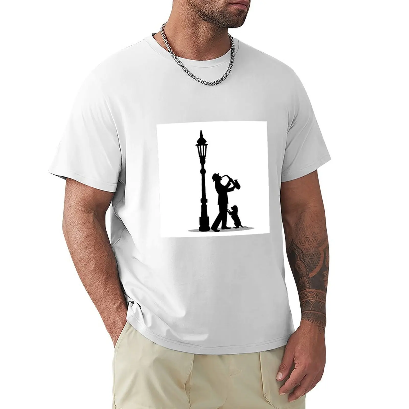 

street music T-shirt plain Blouse men t shirt