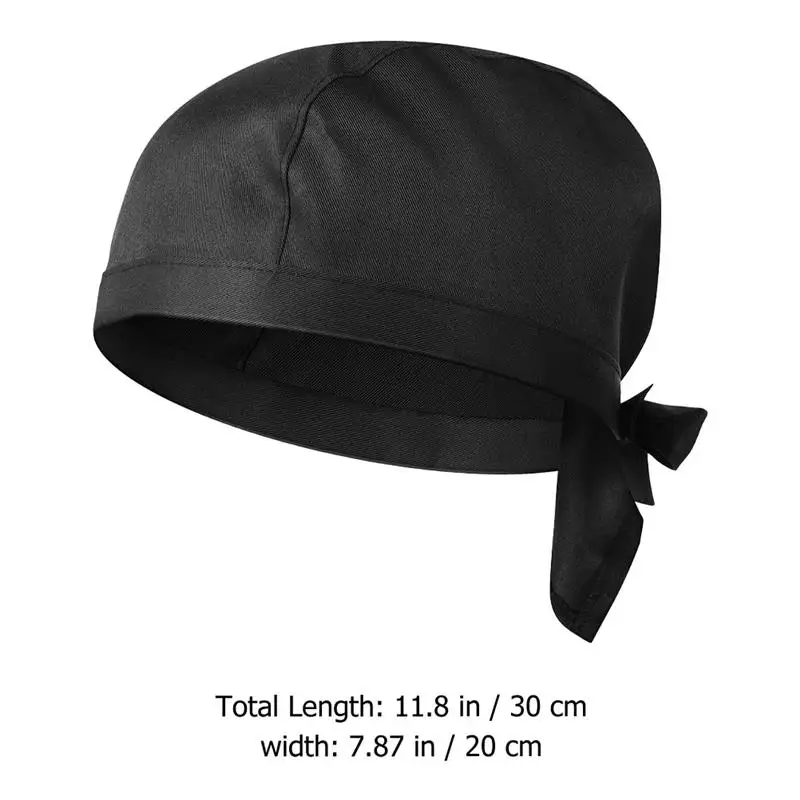 2Pcs Pirate Chef Hat Waiter Uniform Bakery BBQ Grill Hat Restaurant Bakery Kitchen Work Wear Cap Adjustable Chef Caps