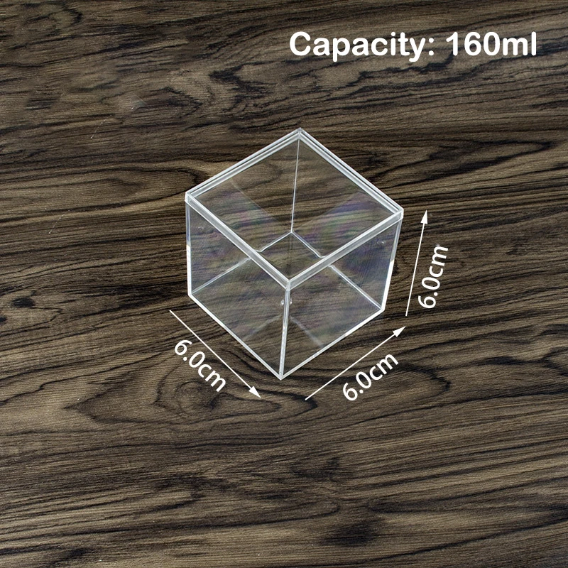 1Pcs Large Capacity Jewelry Storage Box Clear Acryl Cube Portable Jewelry Storage Earrings Necklace Ring Jewelry Display