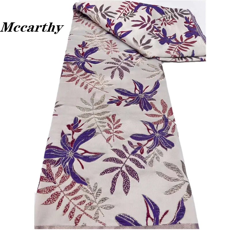 2024 High Quality Lace French Nigerian Jacquard Lace Fabric African Brocade Lace Fabric For Sewing Women Wedding Party Dresses