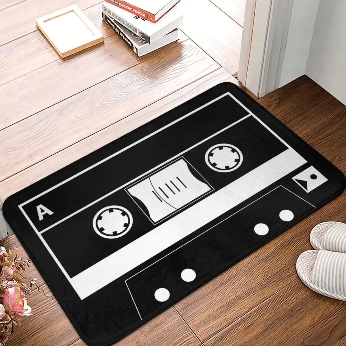 

Audio Cassette Graphic Doormat Rug carpet Mat Footpad Bath mat Non-slip toilet Balcony Parlor durable Washable