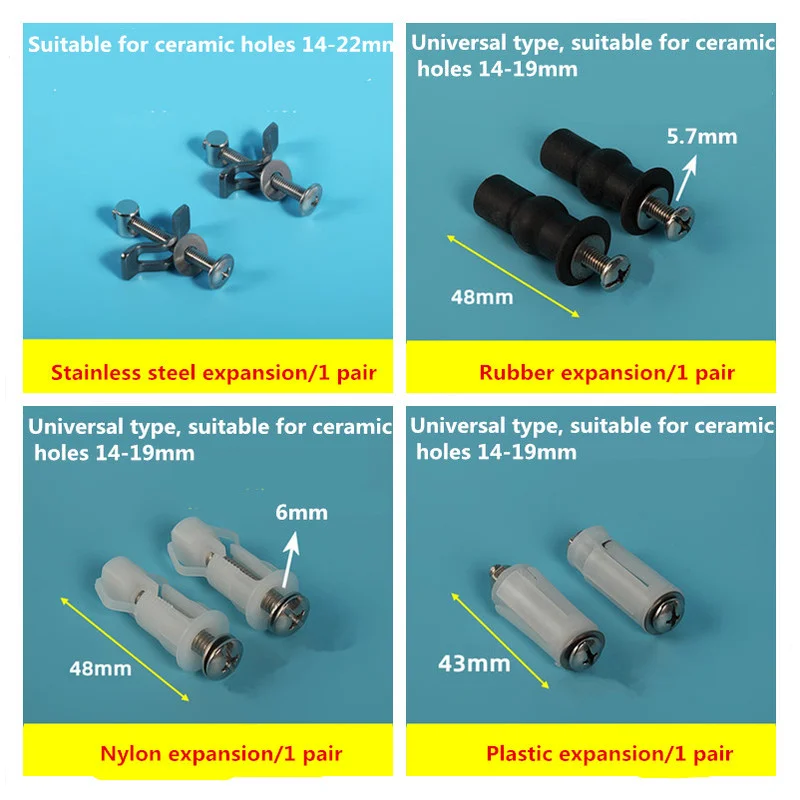 Dfuqanb 2 tornillos Tornillos para asiento de inodoro, Tornillos de asiento  de inodoro universal, Tapa de inodoro de acero inoxidable, Fijación de  asientos de inodoro, Bisagras para tapa de inodoro : 