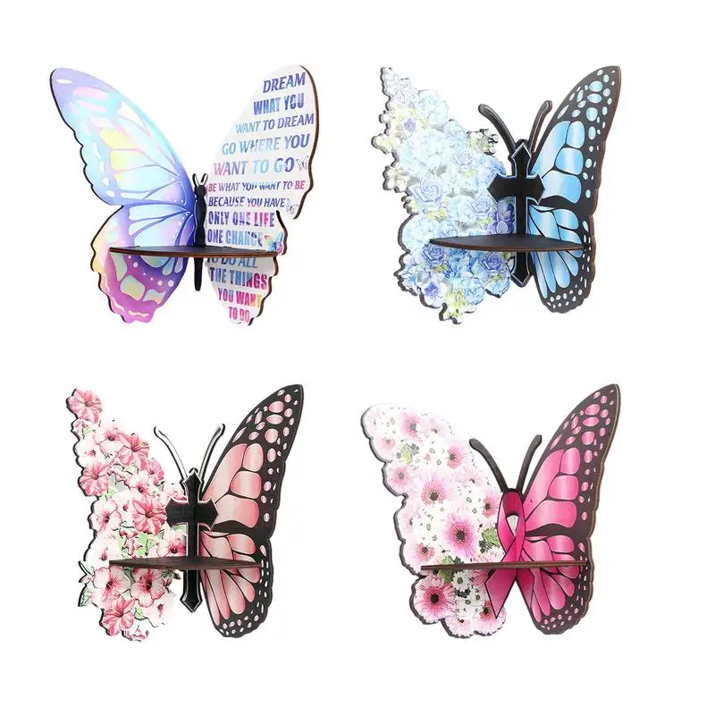

butterfly Wall Mount Corner Shelf Floating Wooden Shelf Wall Rustic Sculpture Wooden Wall Shelves Butterfly Corner Shelf