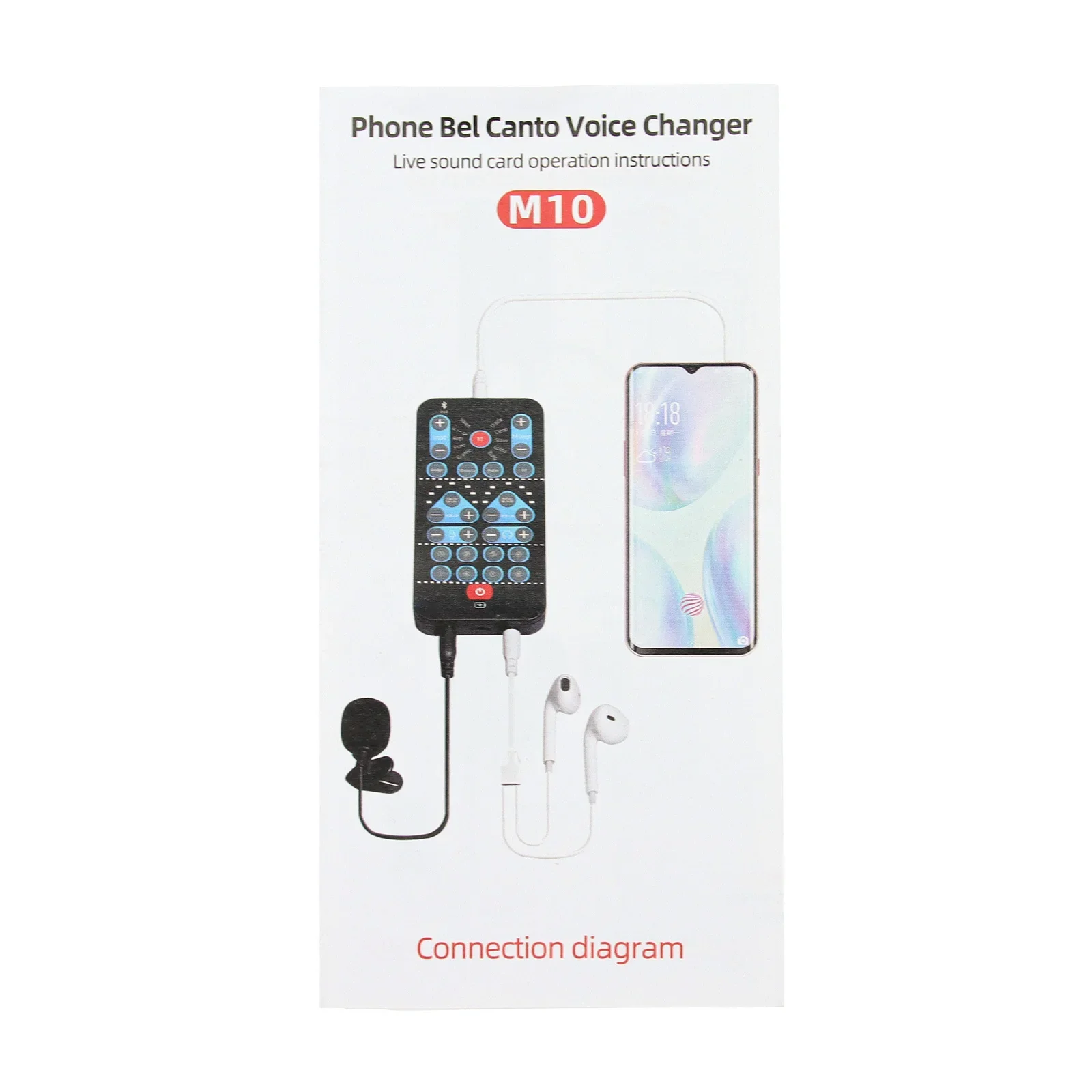 M10 Mini Voice Changer Card 8 Sound Effects Support Multi Function  Male Female