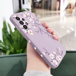Plum Blossom Design Phone Case - Samsung A14 4G(5G) (Light Purple)