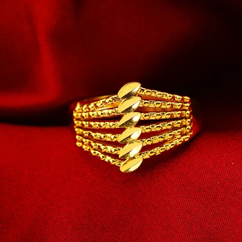 

Женское кольцо из 18-каратного желтого золота, регулируемое кольцо на указательный палец 24 к