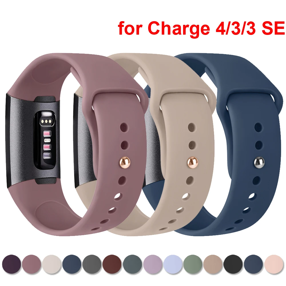 Силиконовый ремешок для Fitbit Charge 3/Charge 4, ремешок для часов, браслет для часов Fitbit Charge 4/Charge 3 SE, ремешок для часов