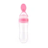 Squeezing Feeding Bottle Silicone Newborn Baby Training Rice Spoon Infant Cereal Food Supplement Feeder Safe Tableware Tools 6