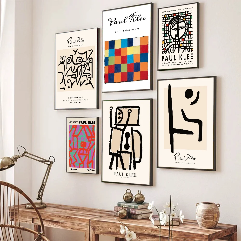 Paul Klee Canvas Painting Poster Autoadesivo Art Poster Retro Kraft Paper Sticker Diy Room Bar Cafe Vintage Decorativo