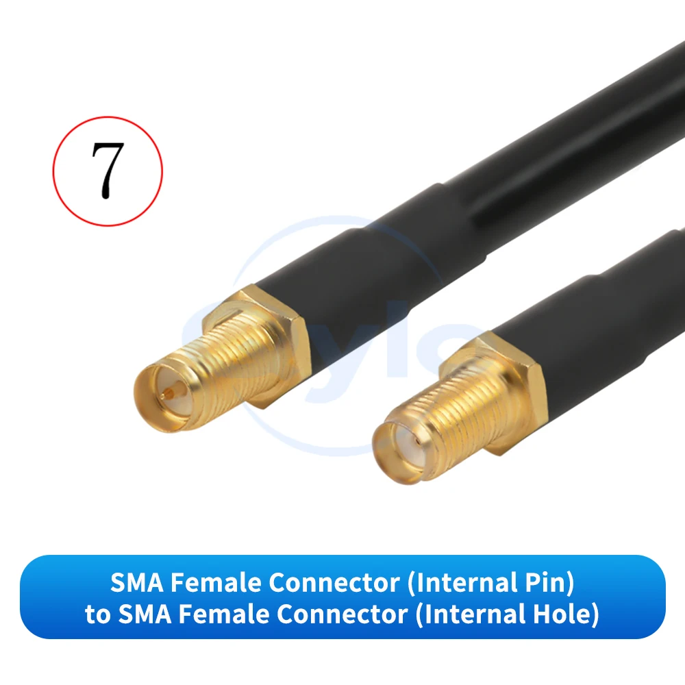 SMA auf SMA Stecker/Buchse Adapter SYV50-5 (5D-FB) Koaxialkabel SMA auf SMA Koaxialkabel (1 Stück) – Detail 9