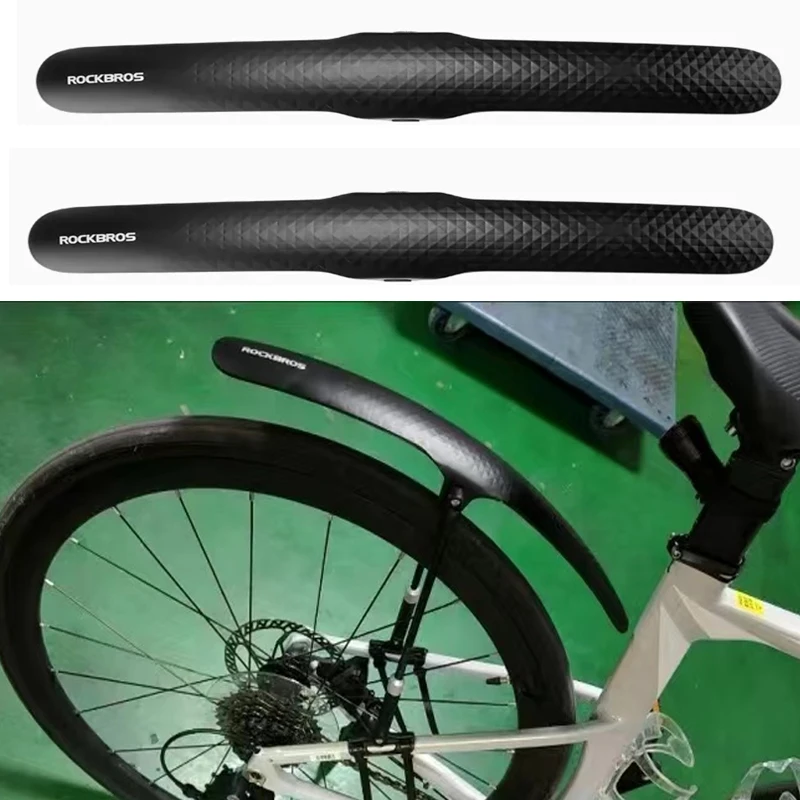 ROCKBROS Road Bike Fenders Bicycle Front Rear 700C Tires Universal Adjustable Bike Wheel Mudguard Bicycle Fenders Cycling Parts bicycle fender