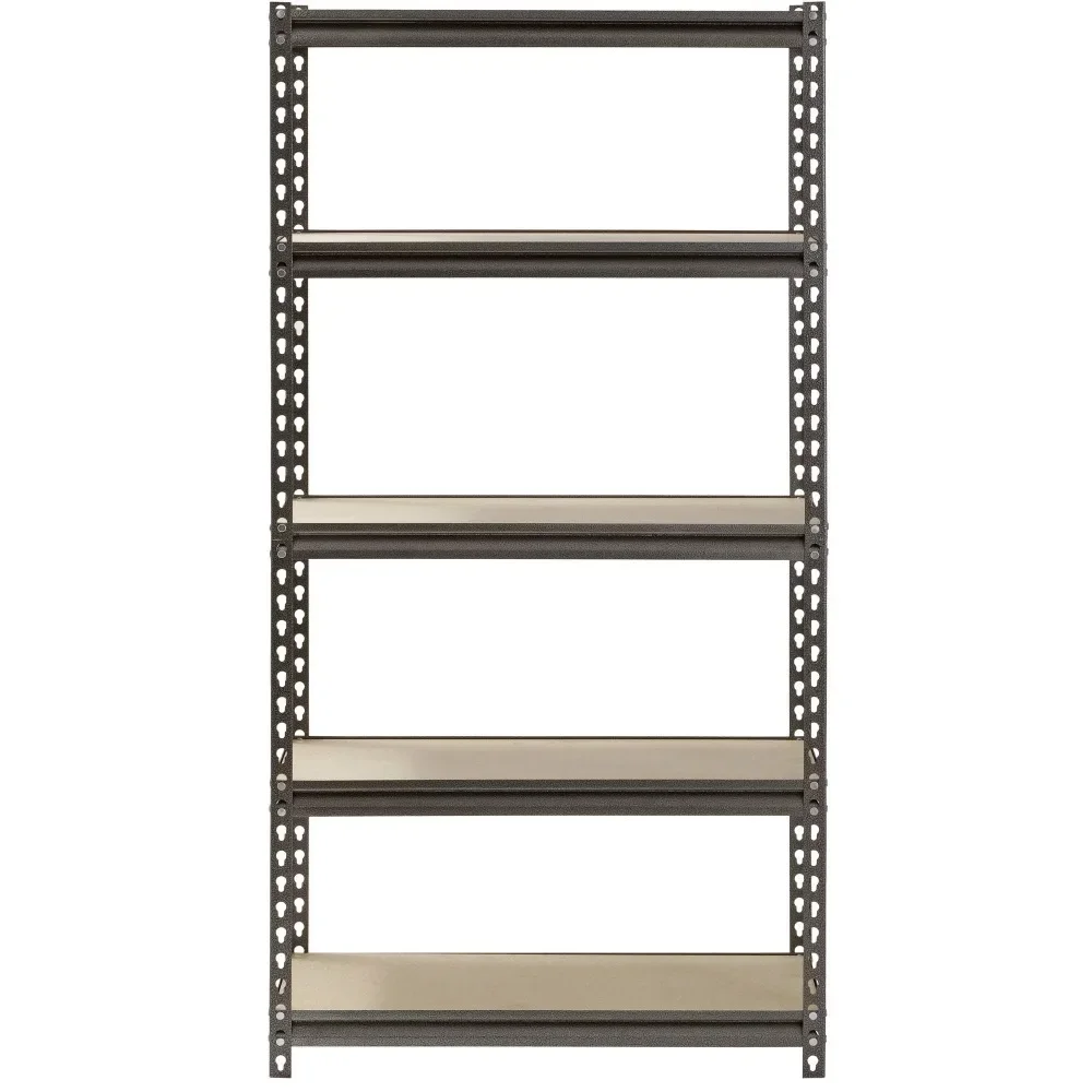 

Muscle Rack 30"W x 12"D x 60"H 5-Shelf Steel Freestanding Shelves, 500 lbs. Capacity per Shelf; Silver