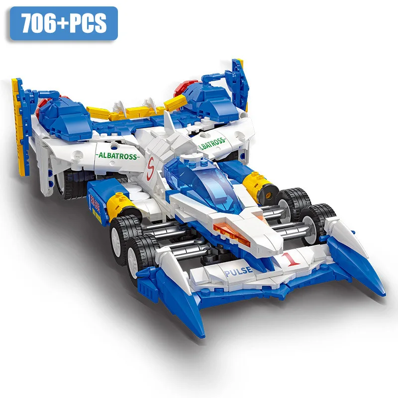thumbnail image 1 of Bloques de construcción de coches de carreras de fórmula técnica MOC AOI AL-ZARD AN-21 AKF-11 SF-03, juguetes de bloques de construcción DIY para niños, regalos de cumpleaños, 1 of 5