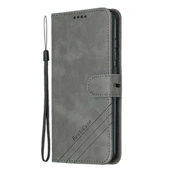 Luxury Leather Flip Wallet Phone Case Cover - P9 Lite (GRAY)