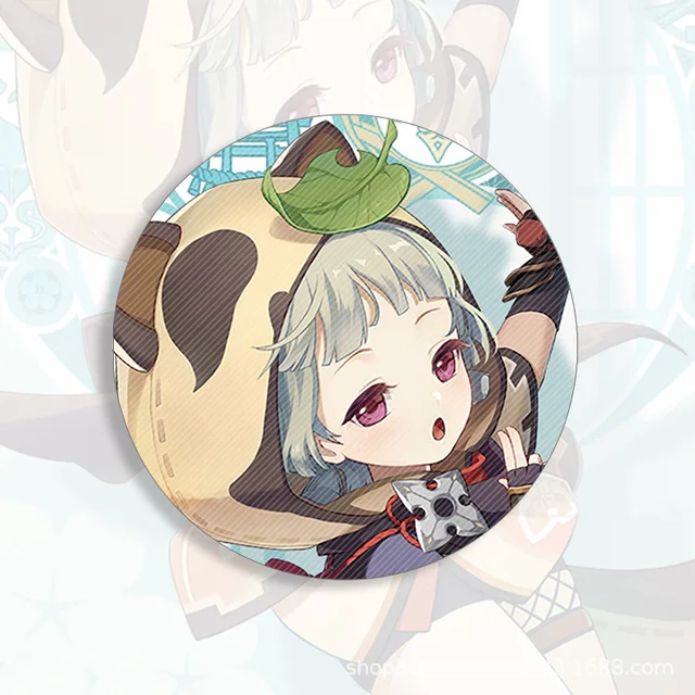 58mm Game Genshin Impact Brooch Pin Xiao Kaedehara Ayaka Baal Raiden Shogun Cosplay Badge Accessories For Clothes Backpack Gift 15