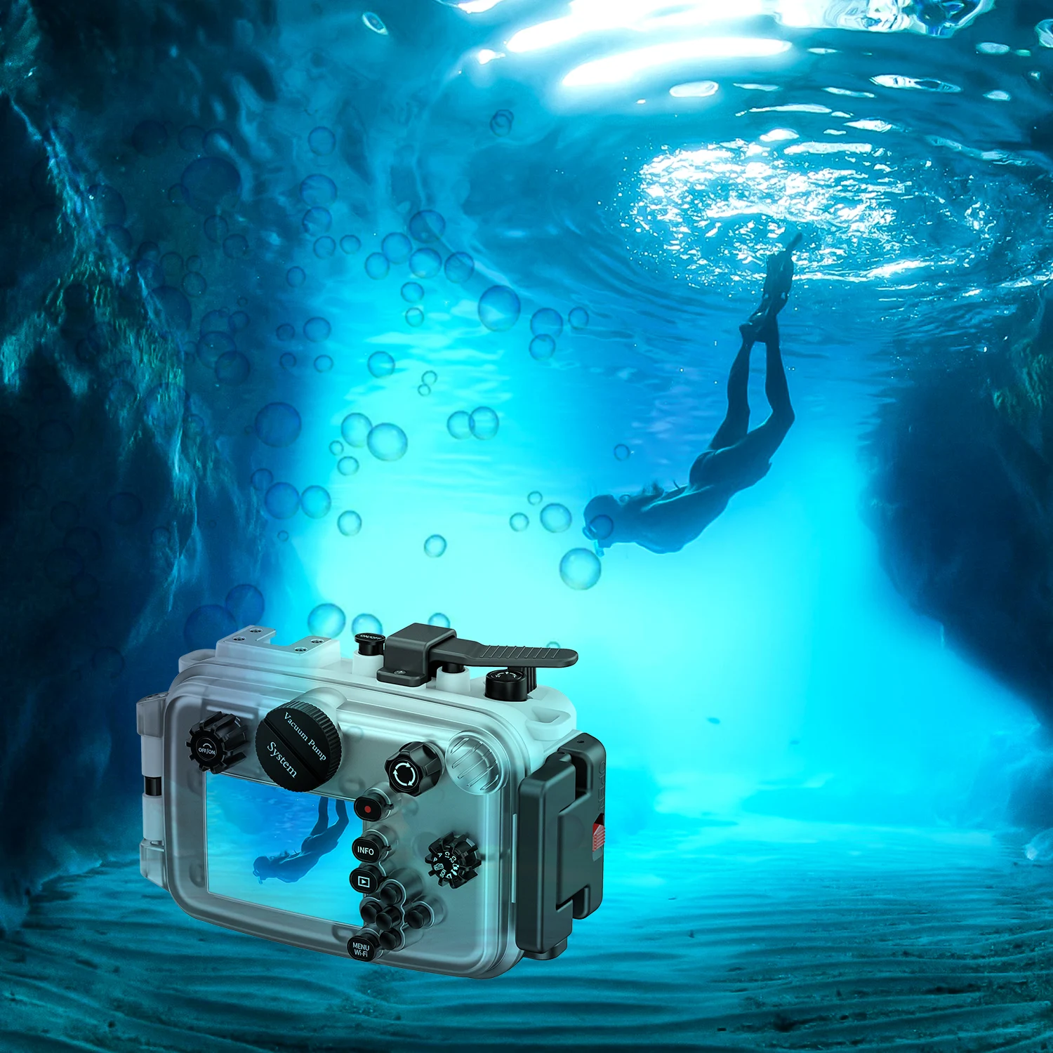 Seafrogs スキューバダイビングカメラケースカバーオリンパス TG 7 TG 