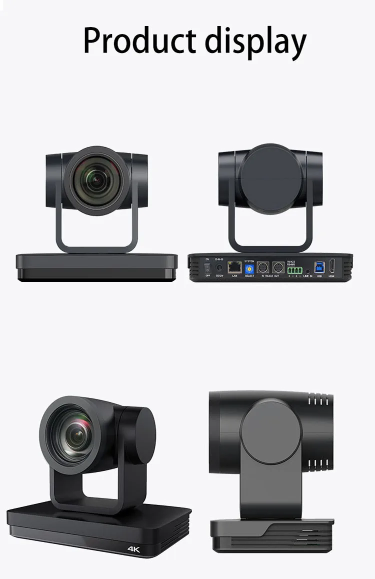 4K 화상 회의 HD 교육 녹화 및 방송 이중 분할 교실 카메라, USB3.0, 인터넷 포트