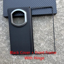 Premium Real Carbon Aramid Fiber Magnetic Hinge Phone Cover for Huawei Mate X7 (600D(Mag)Set 02)