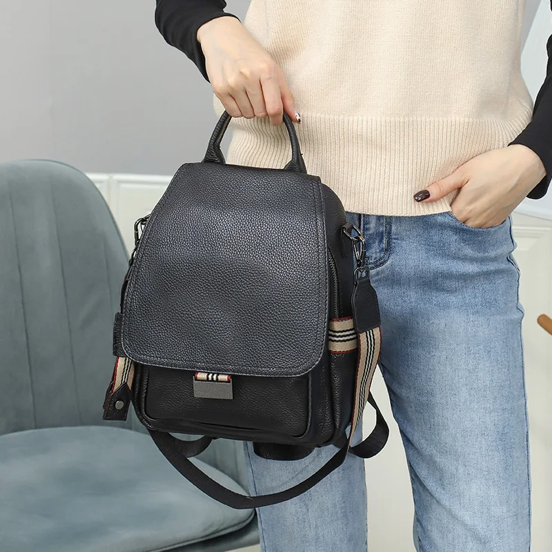 classy sling bags 2022 Women's Real Leather Backpacks High Quality Female Fashion Backpack For Girls School Bags Travel Backpack Ladies Sac A Dos awesome stylish backpacks
