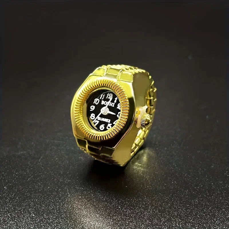 1PC Fashion Trend Watchable Time Personalized Ring Watch Versatile Fashion Popular Ring Watch Round Finger Watch Mini 3