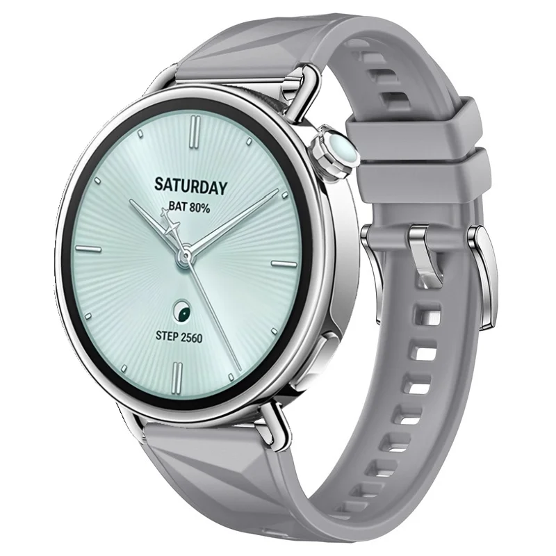 Diamond-Shaped Silicone Watch Strap, 18mm/22mm Sports Bracelet Band