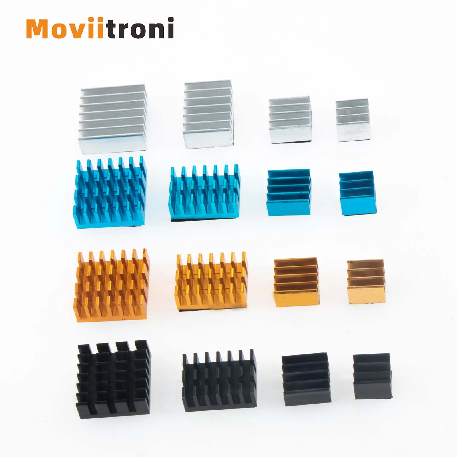 Aluminum Heatsink Cooler Kit Radiator Cooling for Raspberry Pi B+ 2/3/4 4pcs with Adhesive Tape