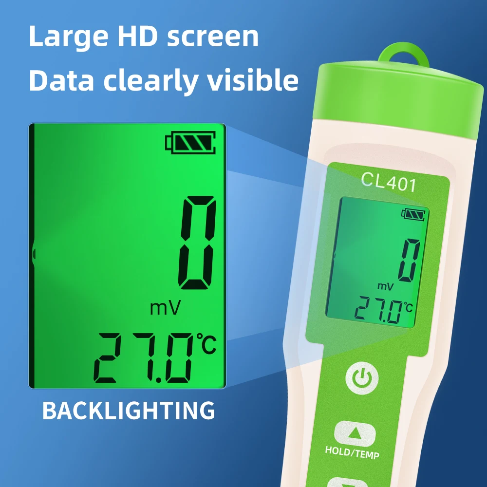 Sfdc22392573e4c0d9ad6a016f5c4b0a42 5 in 1 Chlorine Meter Pen Water Quality Detector PH, H2, ORP TEMP CL2 Tester Multi-function Spa Swimming Pool Chlorine Monitor Mallzona