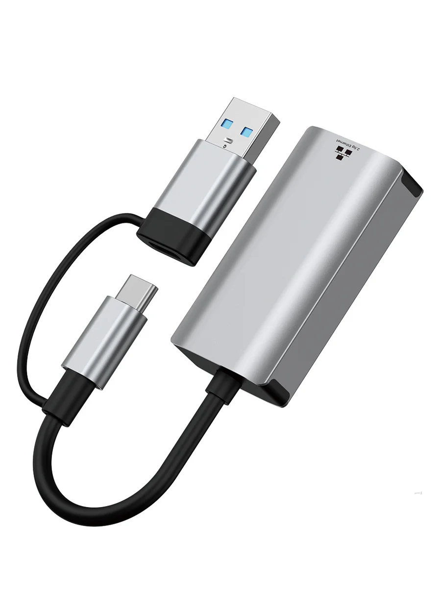 2500 Mbit/s Ethernet-Adapter USB 3.0 Typ C Netzwerkkarte 2,5 G Ethernet Gigabit-Adapter Lan-Karten-Hub für MacBook iPad Win 7/8/10/11 – Detail 5