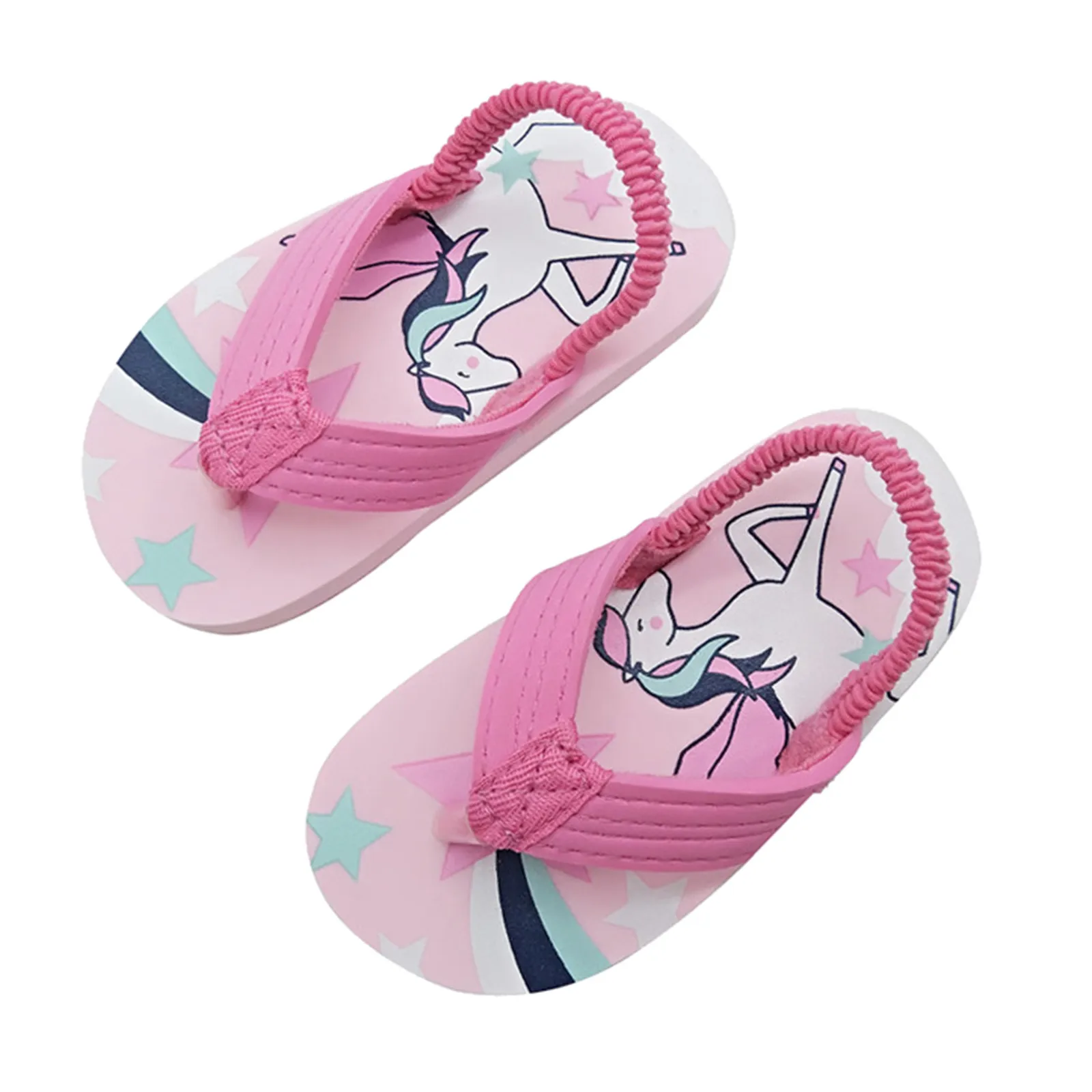 Toddler Eva Elastic Beach Shoes Girls Shoes Strap & Flops Boys Flip For Kids Sandals With Adjustable Summer Sandals Pantuflas