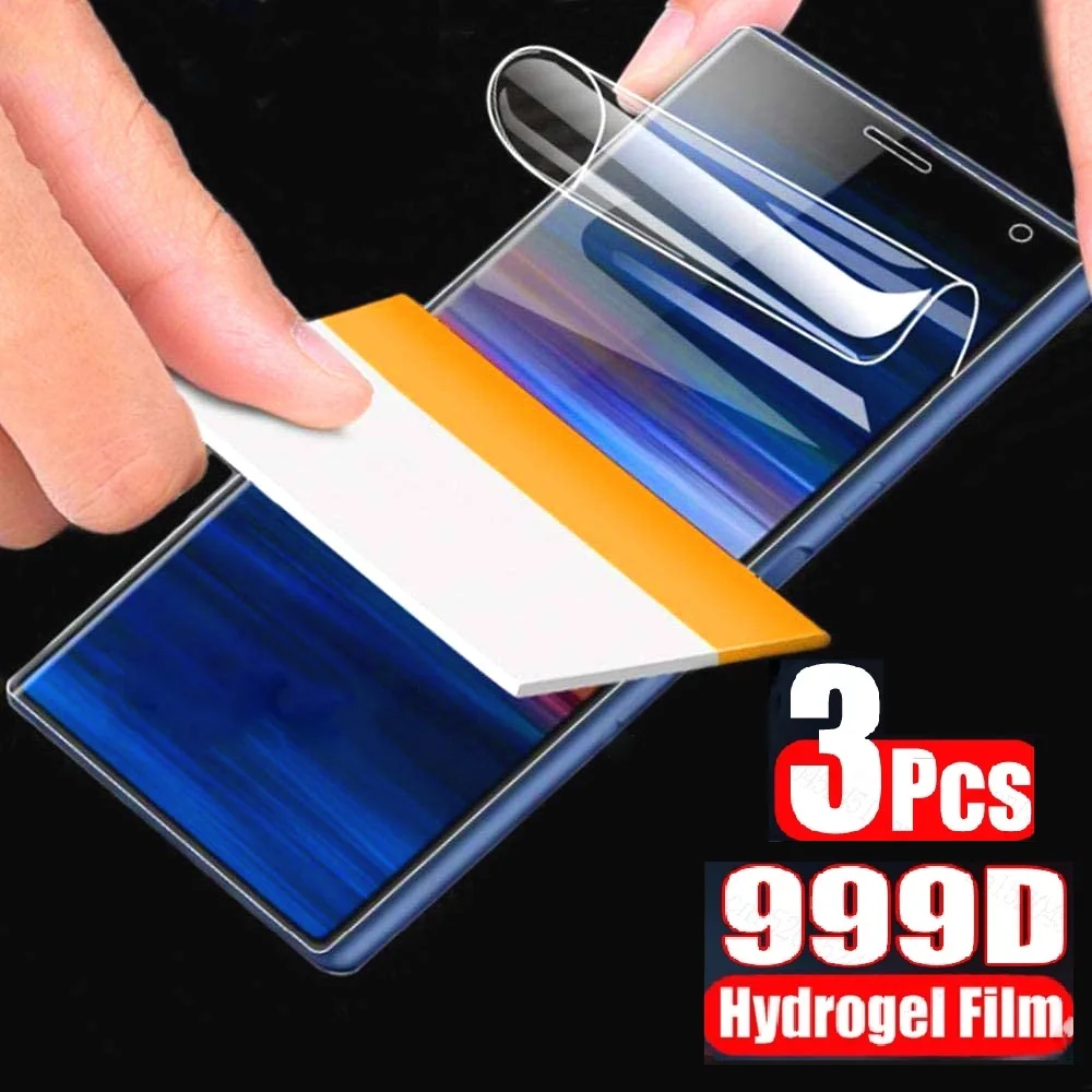 

3PCS Hydrogel Film For Sony Xperia 5 10 Lite XA2 XA1 Plus 5 10 1 V IV III II 8 L4 L3 L2 L1 X Screen Protector Protective Film