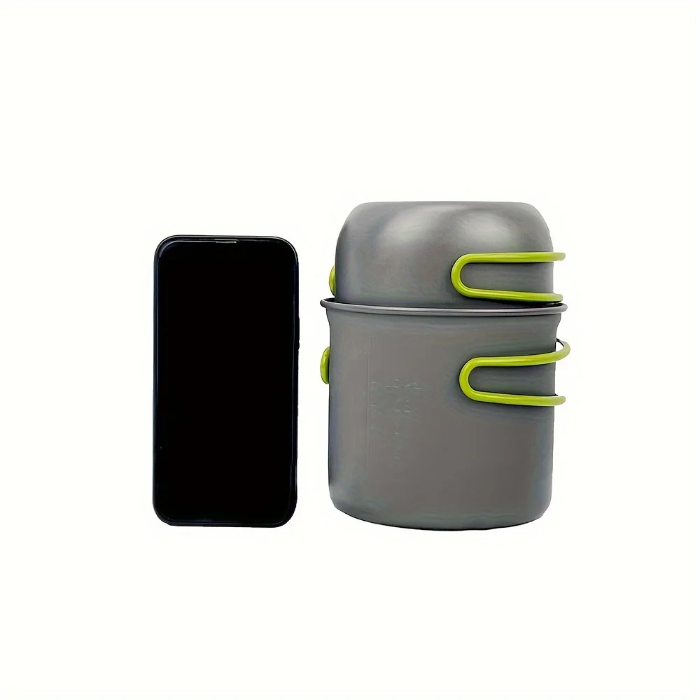Camping Cookware Set Portable Cookware Kit Outdoor Survival Pot Cooking Tool Set Stainless Pot Nature Hike Picnic Equipment