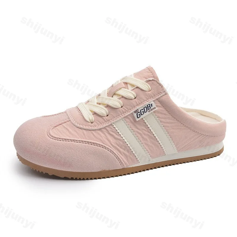 Women Fashion Slippers 2026 Summer Trend Casual Comfort Platform Flats Mules Slippers Lace-Up Non Slip Outdoor Female Slippers 5