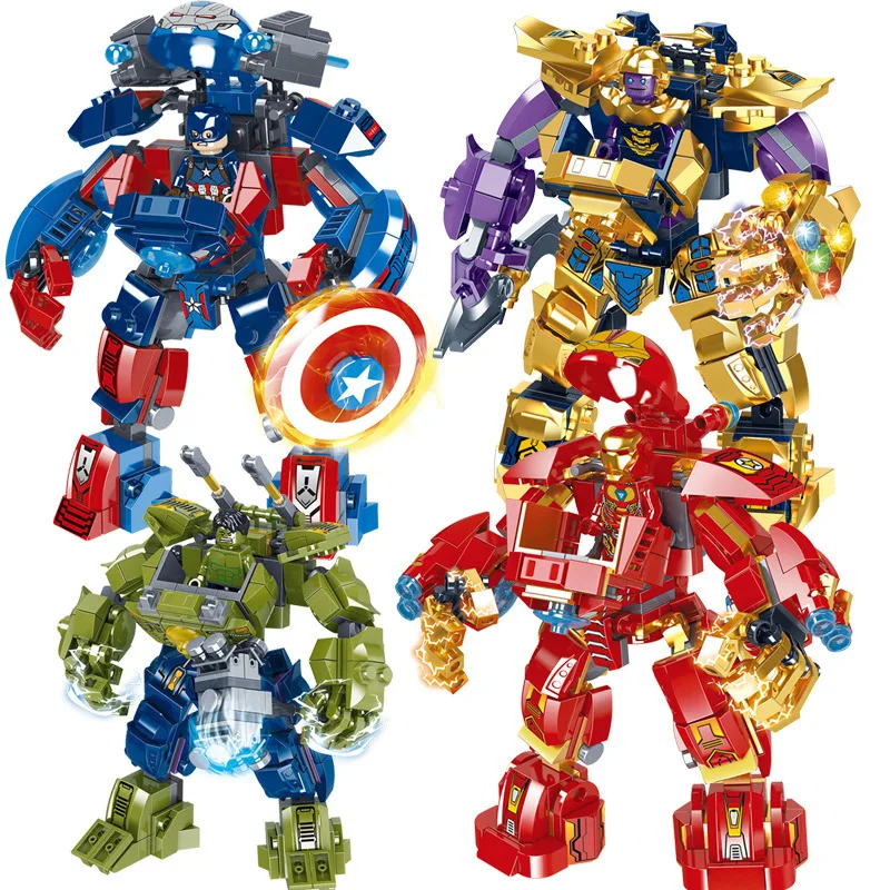 

Robot Building Block with Mini Character Steel Mecha Puzzle DIY Assembly Building Block Character Boy Toy Birthday Gift