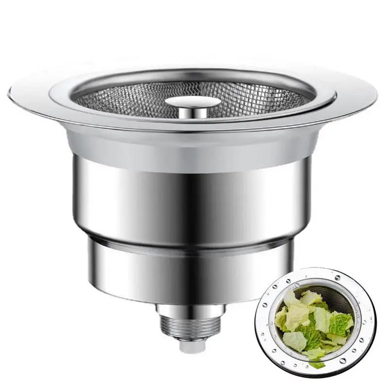 Kitchen Sink Filter Stainless Steel Mesh Sink Strainer Filter Plug Shower Drain Cover Hair Catcher Stopper Universal Anti Cloger stainless steel kitchen sink filter hole bathtub hair catcher stopper bathroom sewer drain strainer basin sink waste filter plug