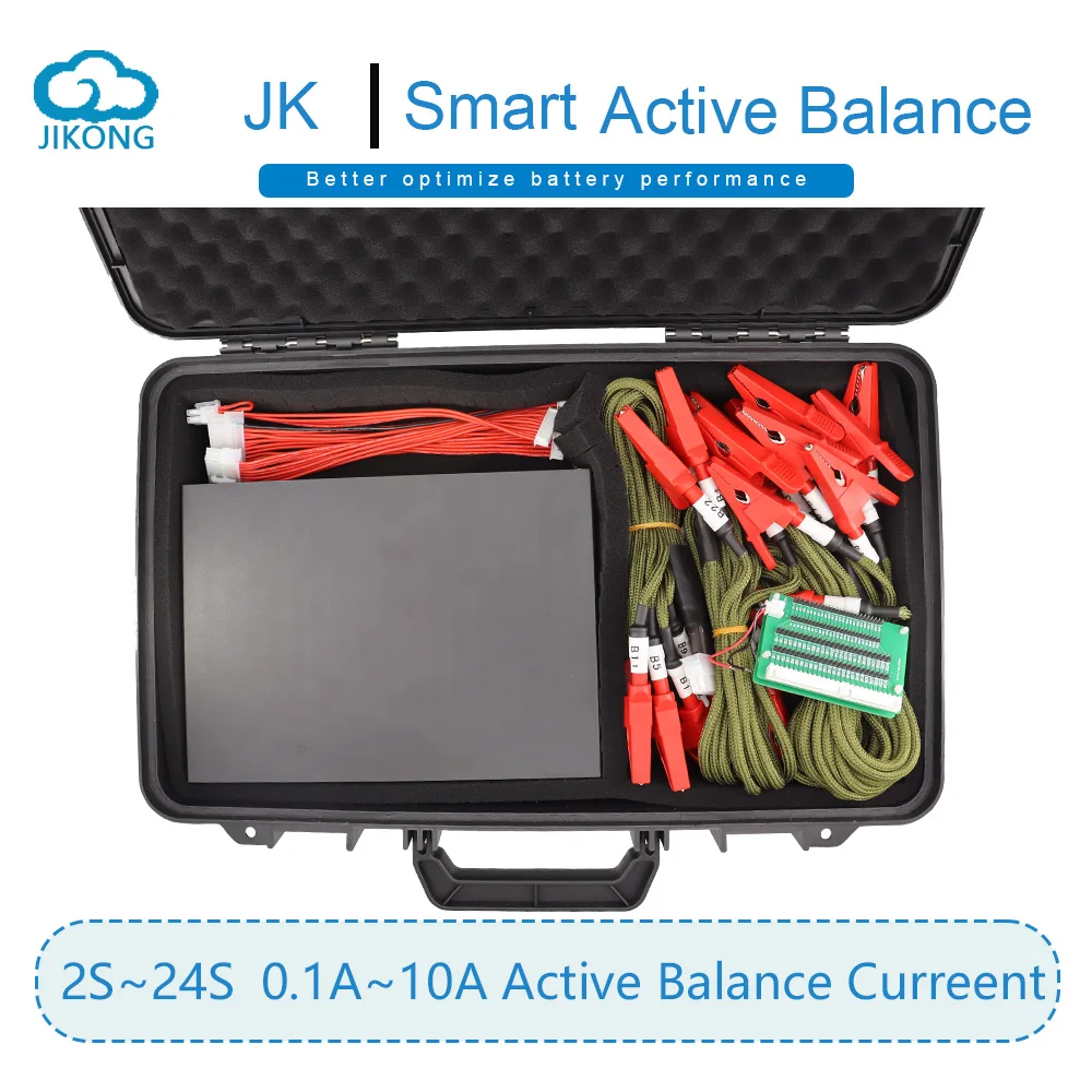 

JIKONG Smart Active Balancer B10A24S BT APP RS485 CAN LCD 10A Current Balance 2S~24S LiFePo4 Li-ion LTO Battery JK Equalizer