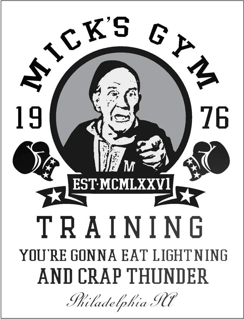 

Rocky Film Mickey Gym Boxing Fight Movie Retro Metal Tin Sign Plaque Poster Wall Decor Art Shabby Chic Gift 1