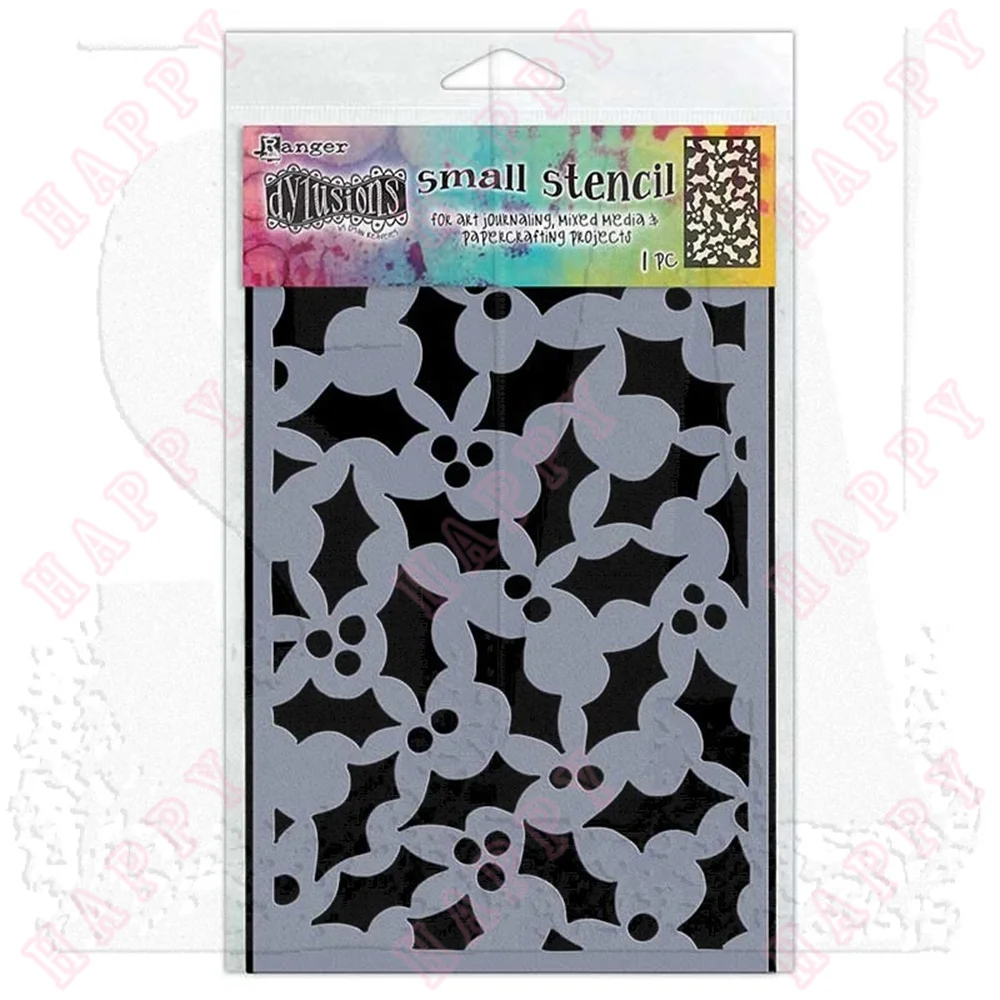 

Plastic Stencil Small Jolly Holly Diary Scrapbooking Paper Card Photo Album Decoration Craft Engraving Making Embossing Template