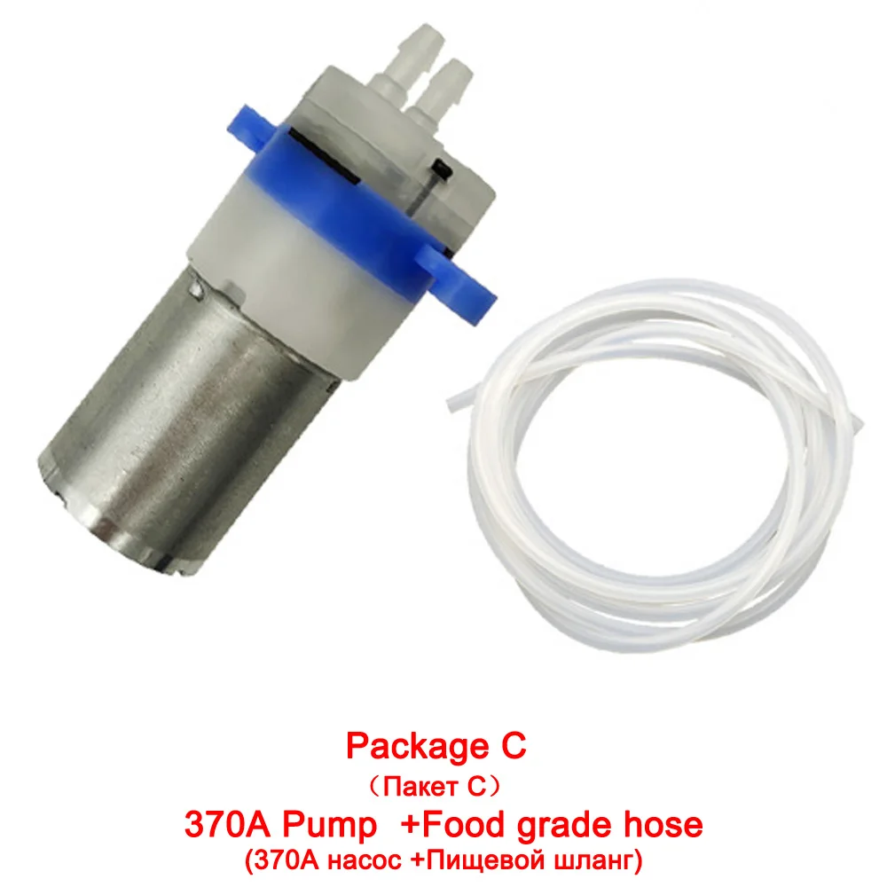 12V DC Small 370 Water Pump Motor Low Noise Large Water Flow 0.4-1.2L/min Drinking Mini KLC Diaphragm Vacuum Pump Customized submersible pump liquid transfer pump electric water pump water pump