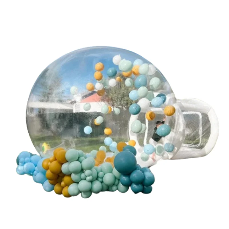 

3m10ft Kids Party Clear Inflatable Bubble Tent With Balloons Inflatable Bubble House Tent For Outdoor Dates Camping