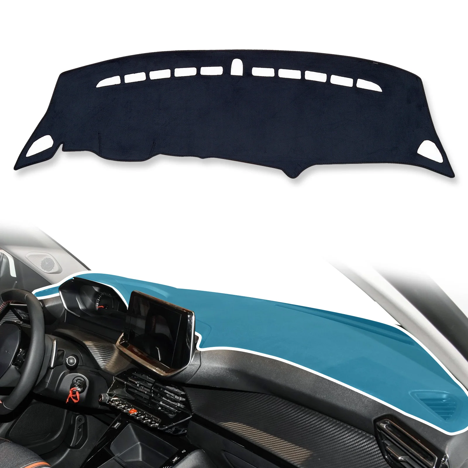 

Dashboard Pad Cover for Peugeot 2008 e-2008 208 e-208 2019-2022 Car Accessories Sunshade Protective Carpet Dash Mat Dashmat